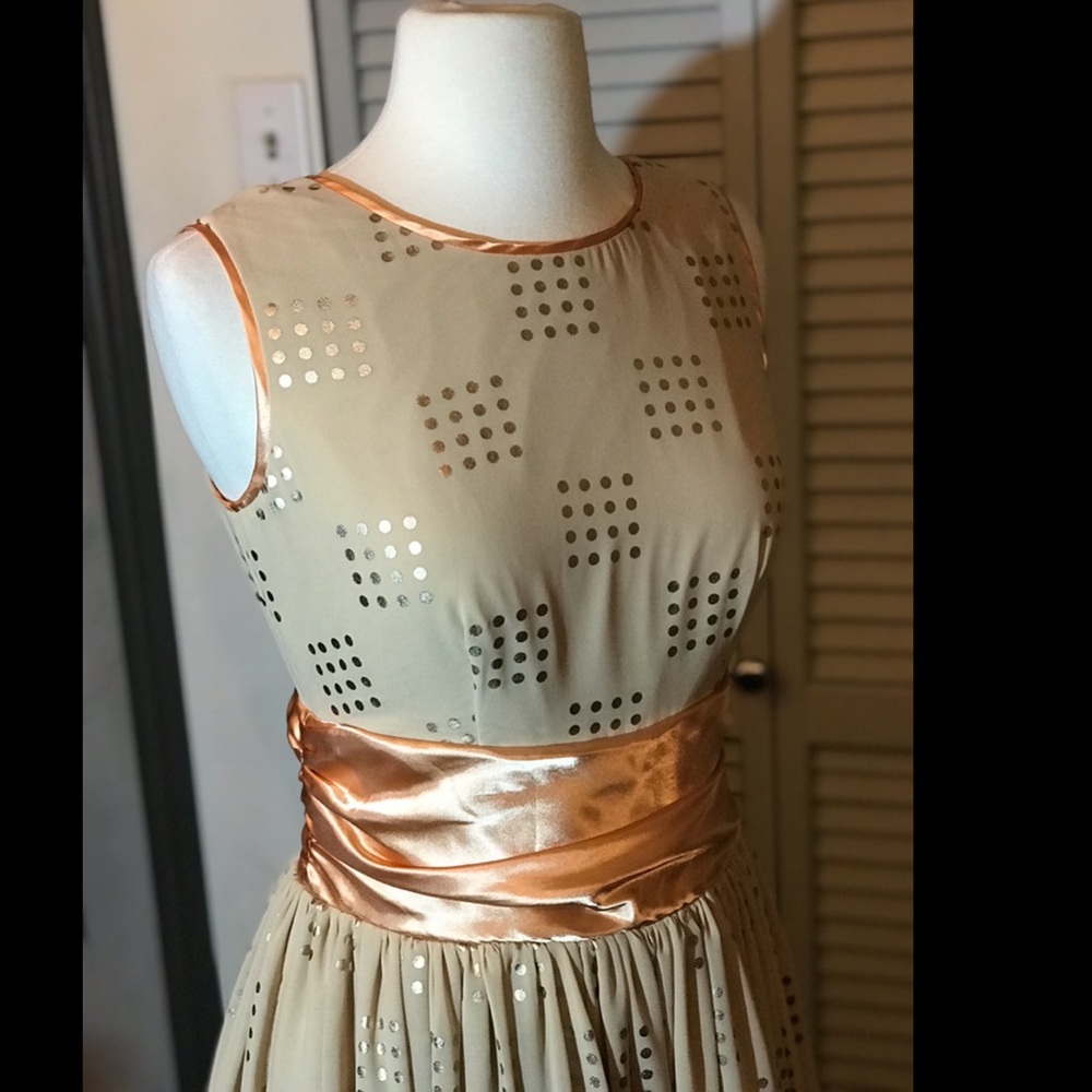Geode small party dress Nude, peach, gold